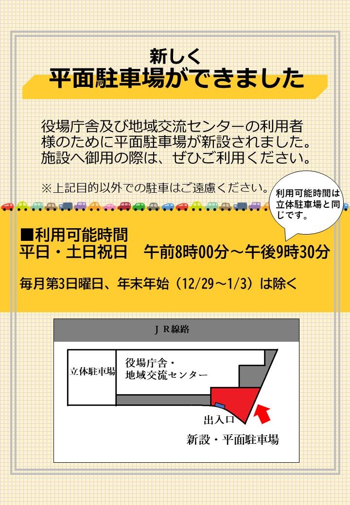 平面駐車場の新設について